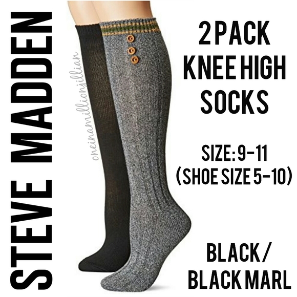 Steve Madden Accessories - Steve Madden 2pk Knee High Fashion Socks